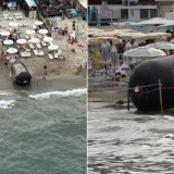 Misterij na plaži: Golemi crni objekt nasukao se i iznenadio brojne kupače