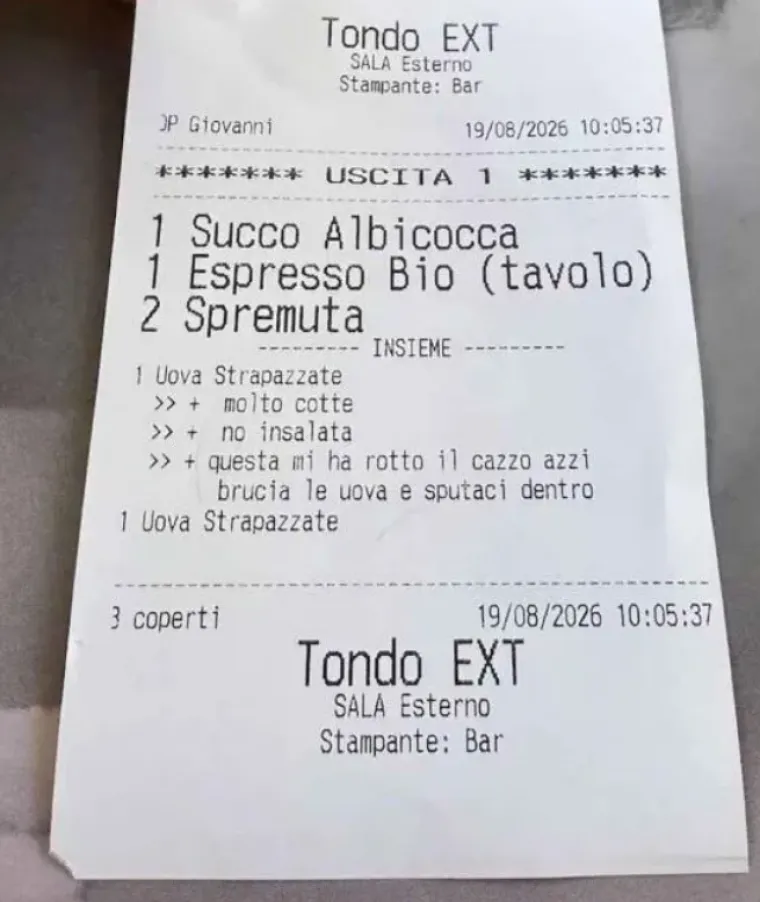 Maria je tražila jače pečena jaja, a onda joj je konobar donio račun koji ju je zaprepastio