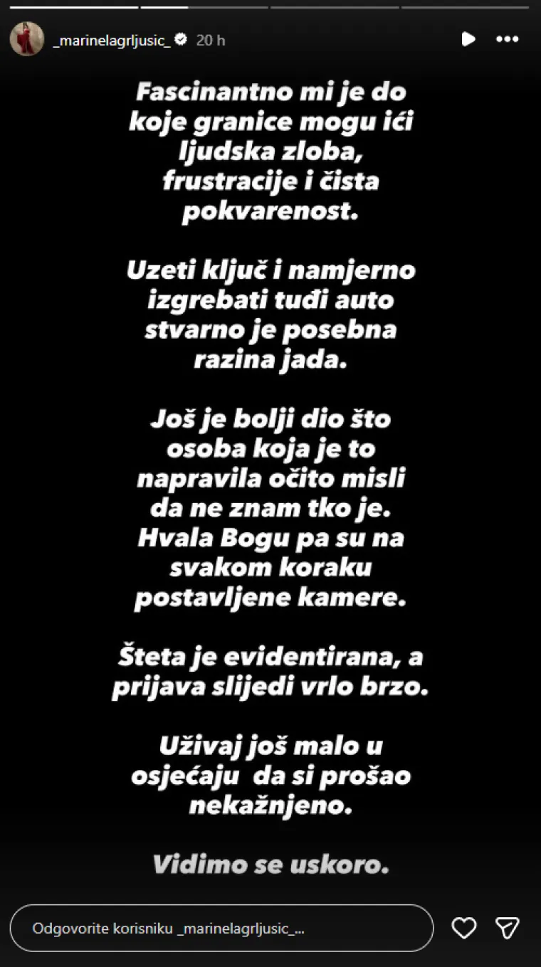 Marinela iz 'Gospodina Savr&scaron;enog' o neugodnom incidentu: 'Prijava slijedi vrlo brzo'