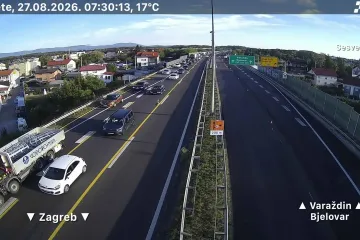 Kilometarska kolona na autoputu prema Zagrebu zbog prometne nesreće